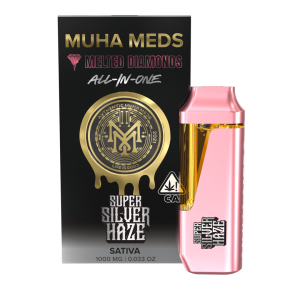 Super Silver Haze Muha Meds Disposable Melted Diamonds | Sativa - Muha Meds USA